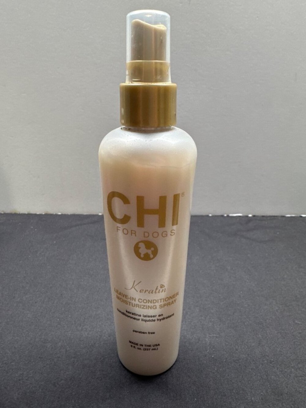 Chi For Dogs Keratin 90% Full Leave-In Conditioner Moisturizing Spray 8 Fl. Oz.